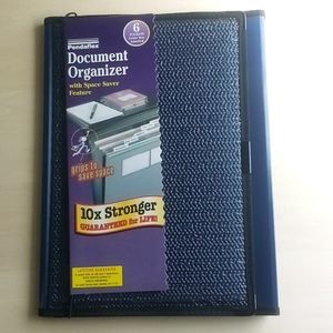 NEW Pendaflex Document Organizer 6 Pocket Blue